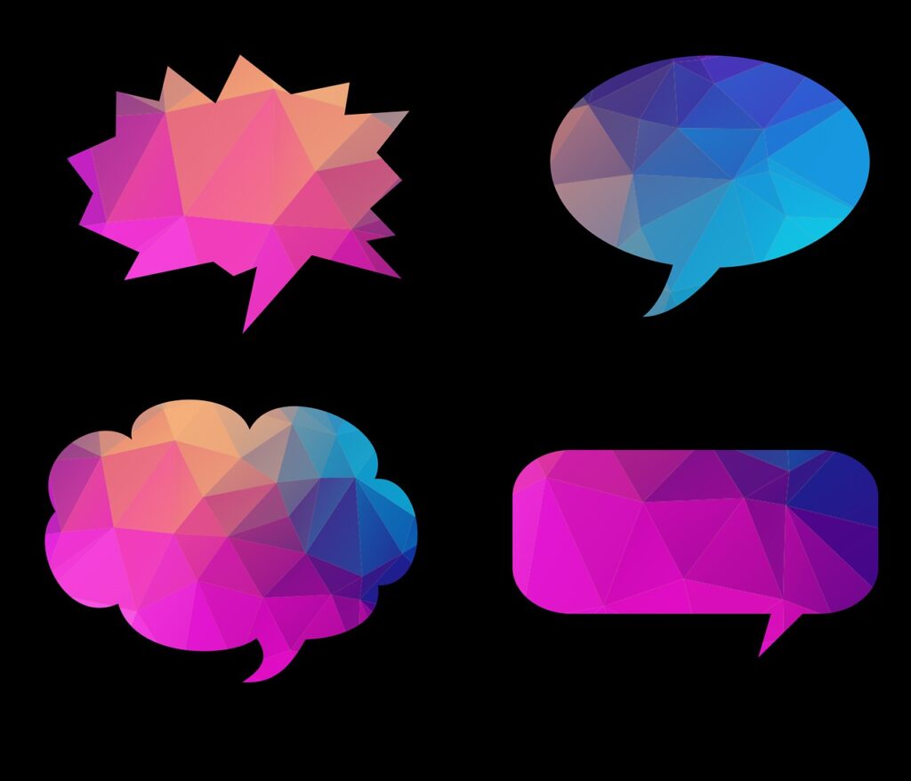 Speech Balloons Dialogue Geometric  - Alexandra_Koch / Pixabay